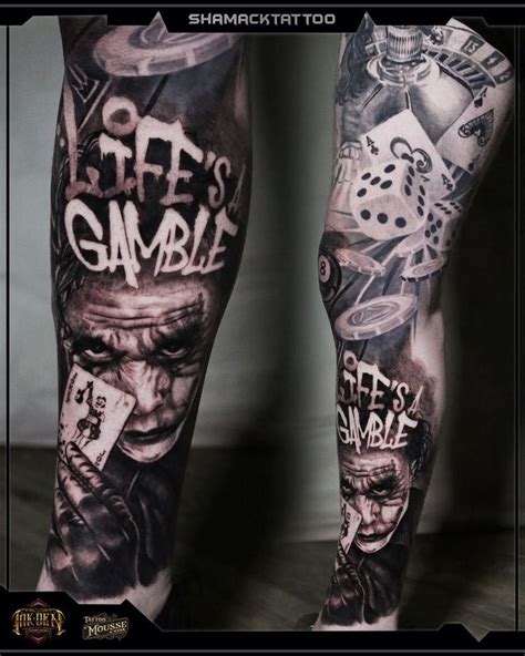 gambling tattoos|evil tattoos for men.